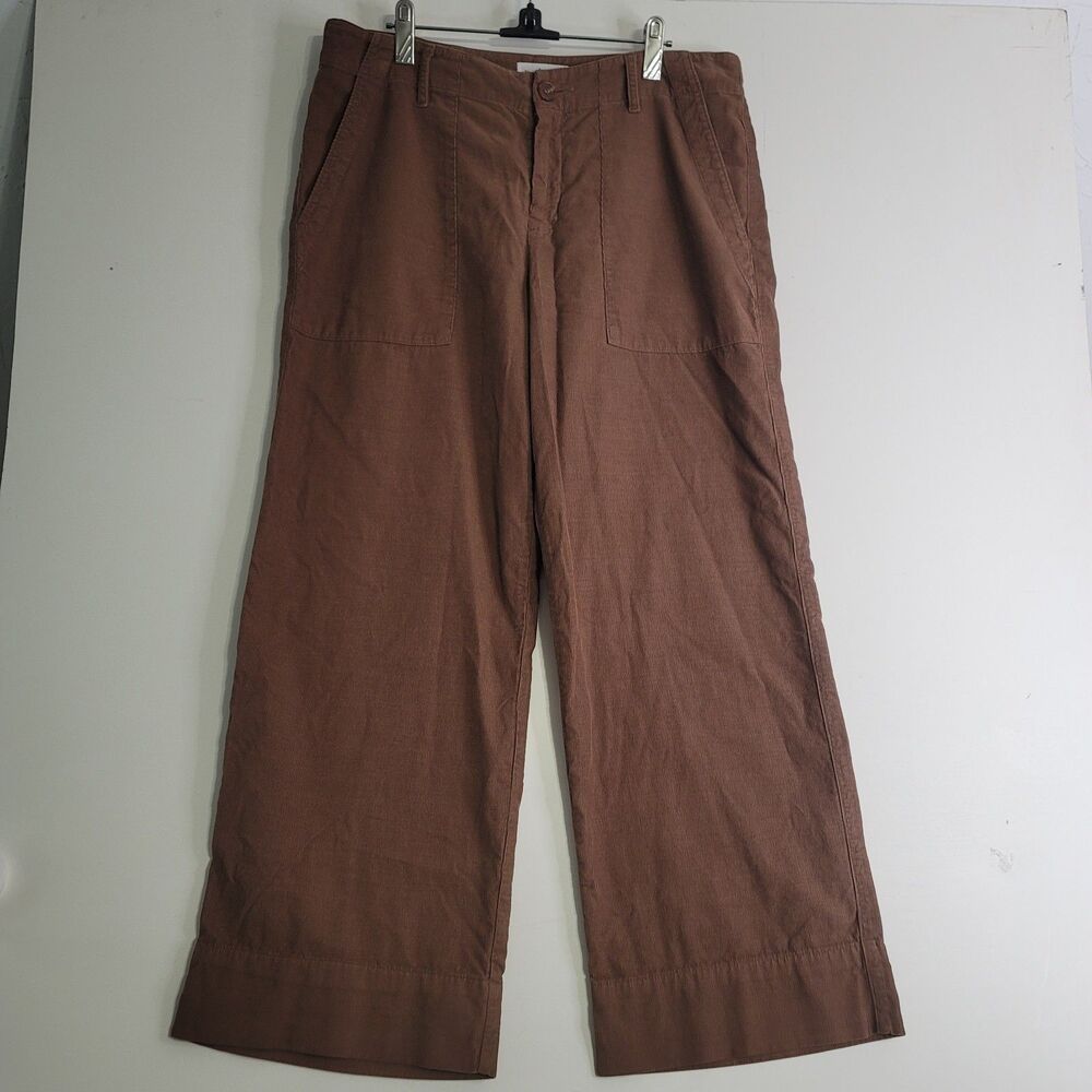 Velvet Graham & Spencer Vera Corduroy Wide Leg Pants Brown Size 12 USA
